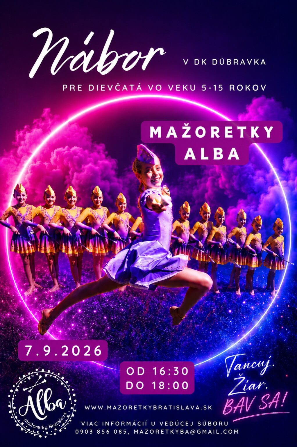 nabor mazoretky alba bratislava 2026